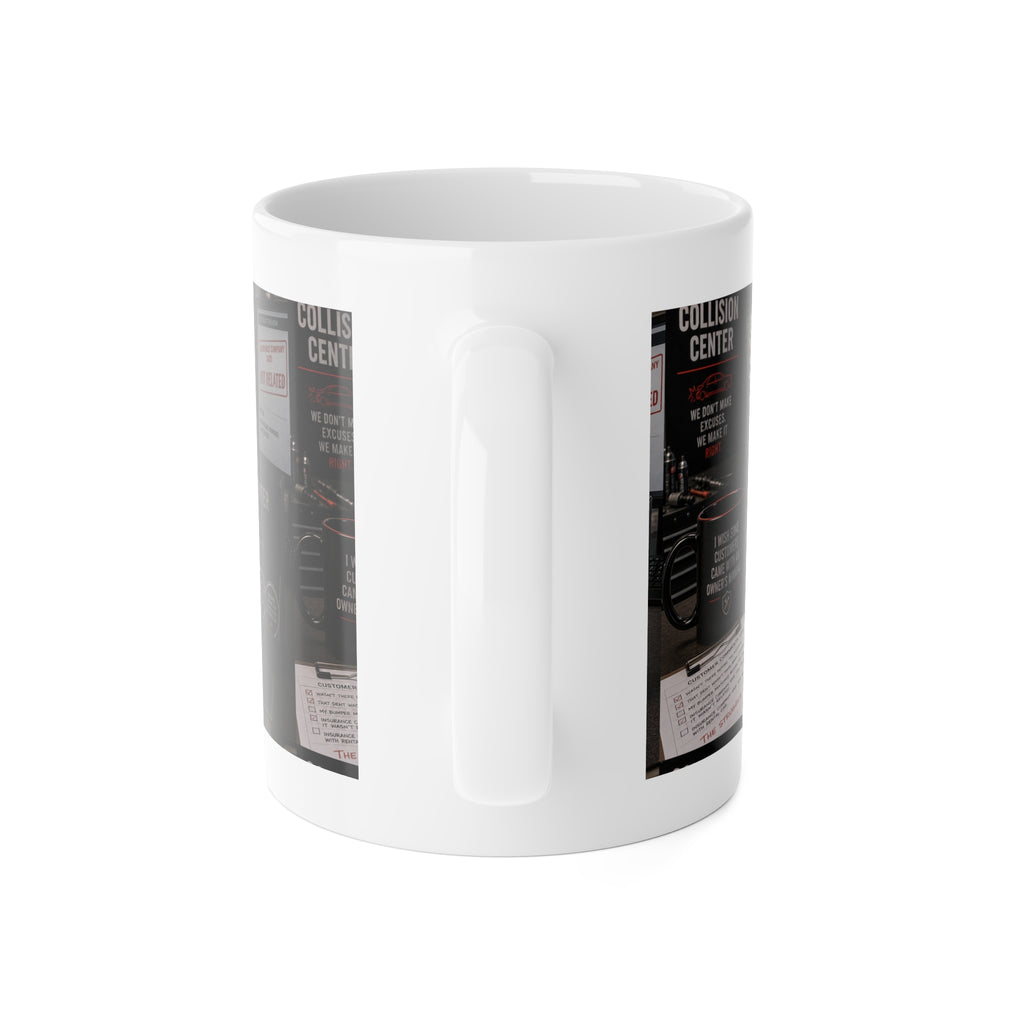 Collision Center Coffee Mug — Customer Comment Collection Design