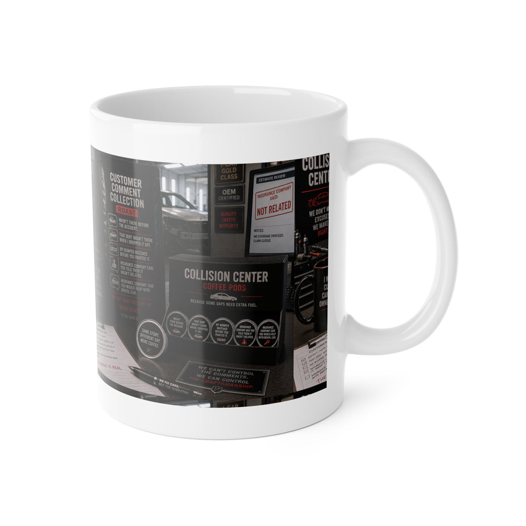 Collision Center Coffee Mug — Customer Comment Collection Design